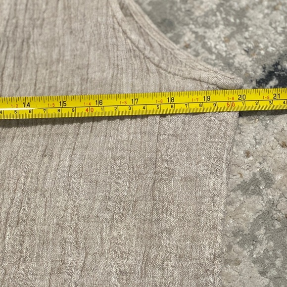 Pure J Jill Linen Duster Vest Cardigan Lagenlook Tie Front Large L Petite Coasta - Picture 7 of 8